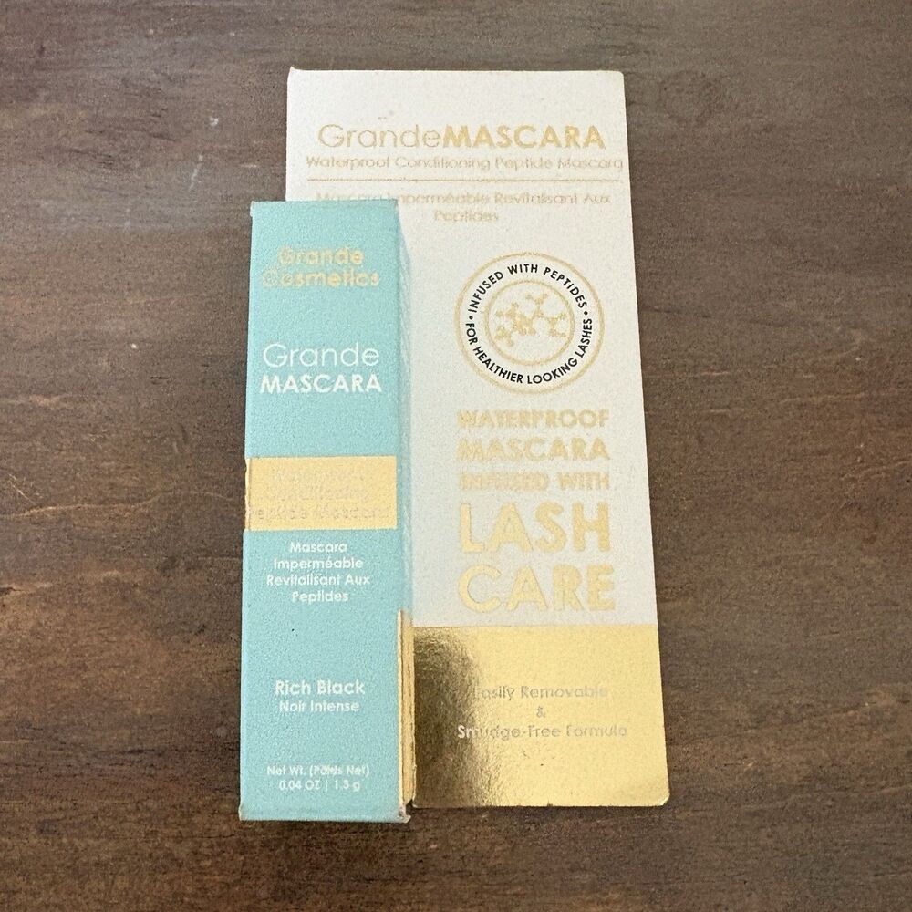 NIB Grande MASCARA Waterproof Conditioning Peptide Mascara Sealed 0.04oz/1.3g